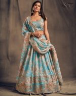 Presenting Our Sequins Zari Embroidery Semi Stitched Traditional Wear Lehenga Choli