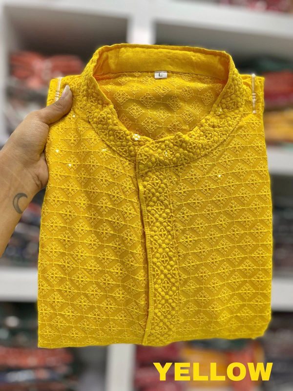 Presenting The Best Traditional Men's Chikan Work Kurta For All Functions