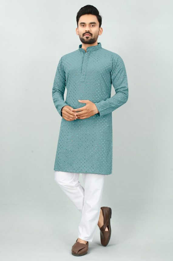 Presenting The Best Traditional Men's Chikan Work Kurta For All Functions