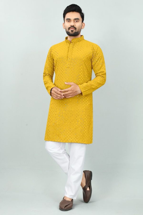 Presenting The Best Traditional Men's Chikan Work Kurta For All Functions
