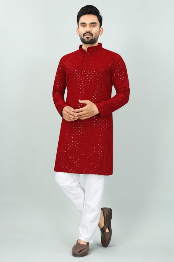 Presenting The Best Traditional Men's Chikan Work Kurta For All Functions
