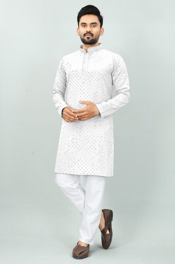 Presenting The Best Traditional Men's Chikan Work Kurta For All Functions
