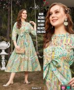 Elegance Party Wear Casual Dresses For Women's Premium Modal Printed With Hand Worked Anarkali Kurtis