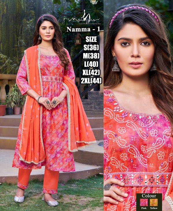 Best Colours Combination New Latest Designs Kurti Set And Gown