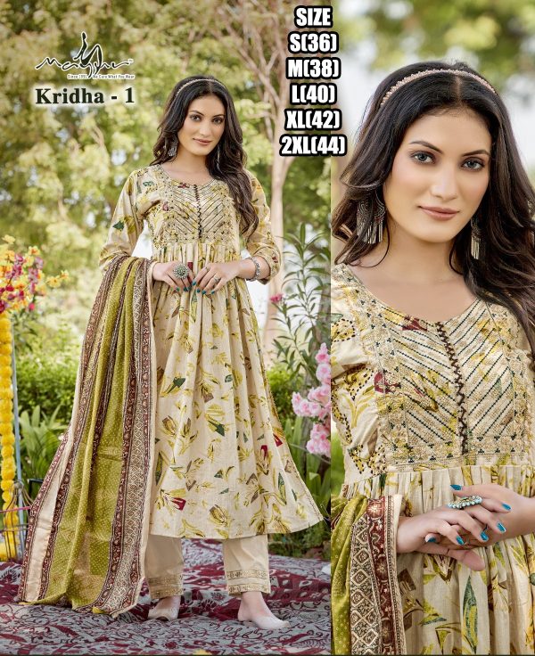 Beautiful Lakhnavi Designs Kurti, Pent With Dupatta For Women's Ethnic Kurti Sets