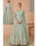 Luxurious Wedding Wear Embroidered Designer Stylish Real Georgette Gown Collections