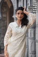 Latest Stylish Summer Dresses For Festive Wear White Pure Cotton Fancy Kurti With Pent