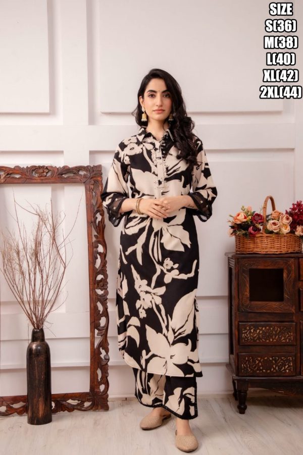 Summer Collection Of Women's Kurti Set, Embroidery Designer Heavy Rayon Stitched Kurti With Pent