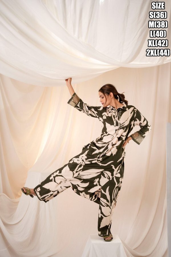 Summer Collection Of Women's Kurti Set, Embroidery Designer Heavy Rayon Stitched Kurti With Pent