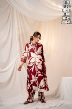 Summer Collection Of Women's Kurti Set, Embroidery Designer Heavy Rayon Stitched Kurti With Pent