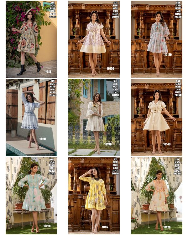 Summer Stylish Accesories For Women's Wear Heavy Quality Cotton Tunic Tops