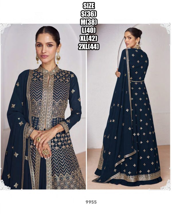 Wedding Wear Real Georgette Embroidery Designer Top And Skirt With Dupatta