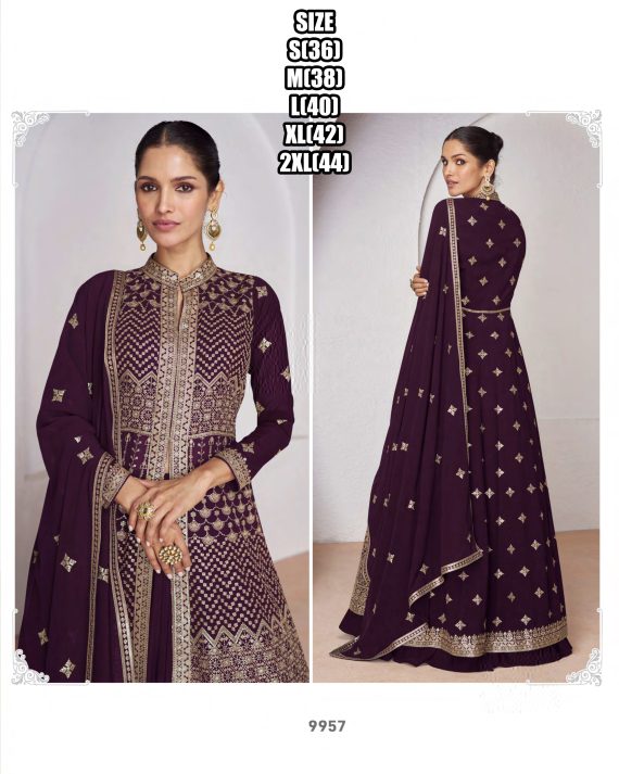 Wedding Wear Real Georgette Embroidery Designer Top And Skirt With Dupatta