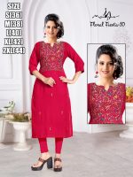 Liva Rayon With Pure Hand Work New Designer Stright Kurtis Collection