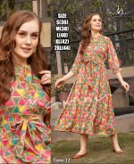 Elegance Party Wear Casual Dresses For Women's Premium Modal Printed With Hand Worked Anarkali Kurtis