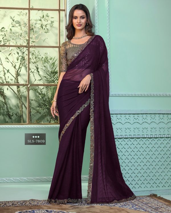 All Latest Types Of Party Wear Un-stitched Saree, The Best Designs And Patterns For All Your Occasions.