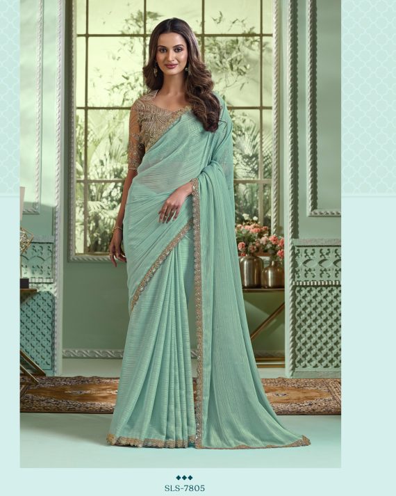 All Latest Types Of Party Wear Un-stitched Saree, The Best Designs And Patterns For All Your Occasions.
