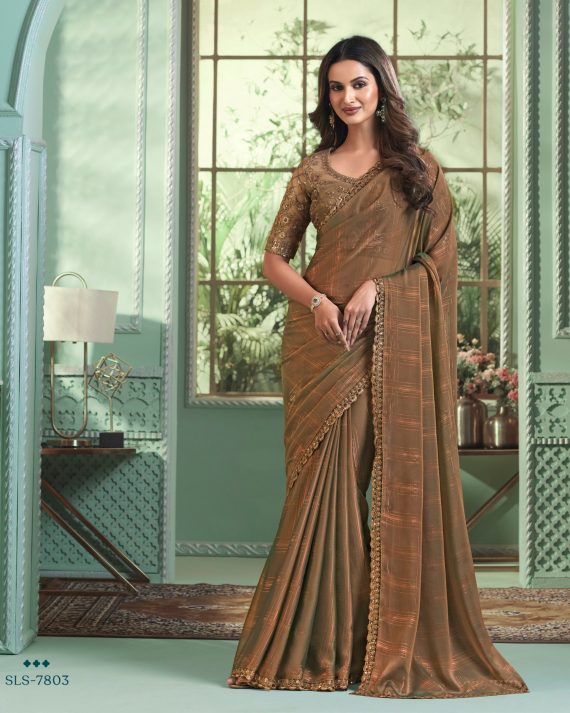 All Latest Types Of Party Wear Un-stitched Saree, The Best Designs And Patterns For All Your Occasions.