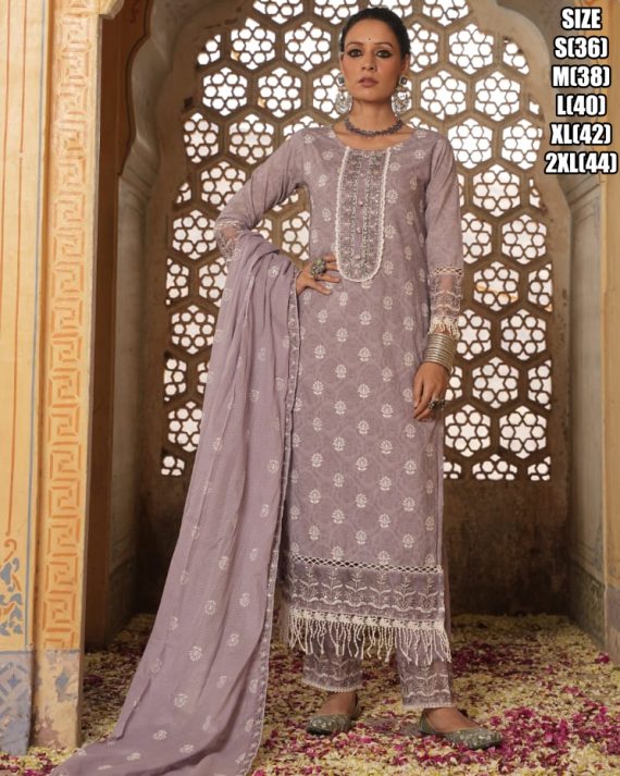 The Kurti its Straight The Waist Down To Ankles, Heavy Cotton Embroidered Long Kurti Sets