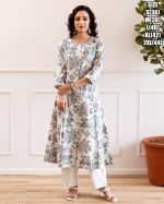 Women's Cotton Printed Straight Kurti With Pent Buy Online