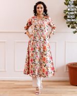 Women's Cotton Printed Straight Kurti With Pent Buy Online