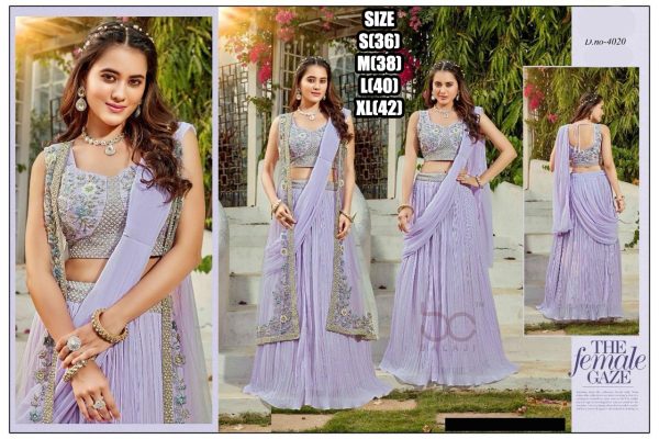 Get Ready To Wear Embroidery With Hand Worked Lehenga Choli & Gown For Wedding