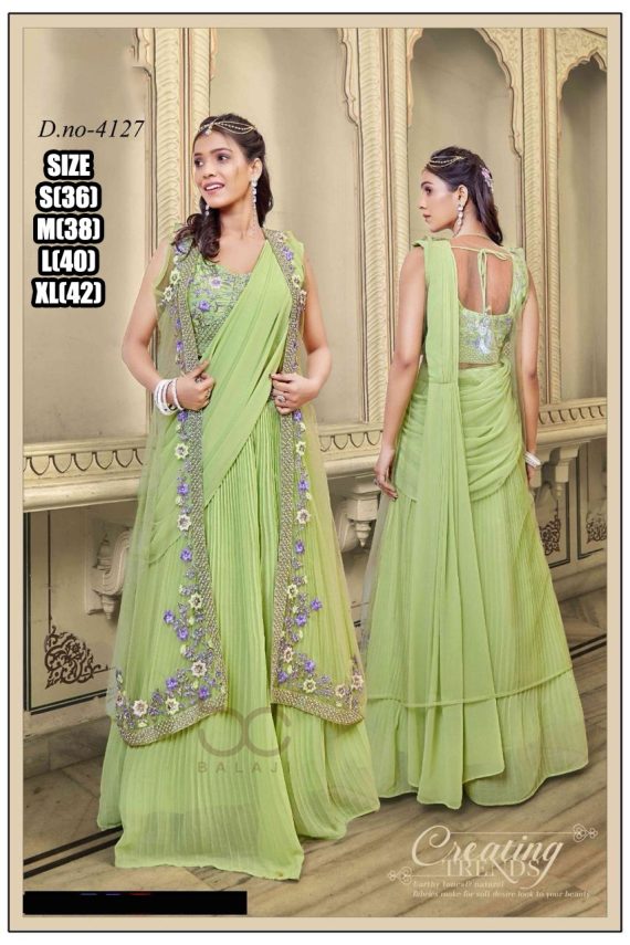 Get Ready To Wear Embroidery With Hand Worked Lehenga Choli & Gown For Wedding