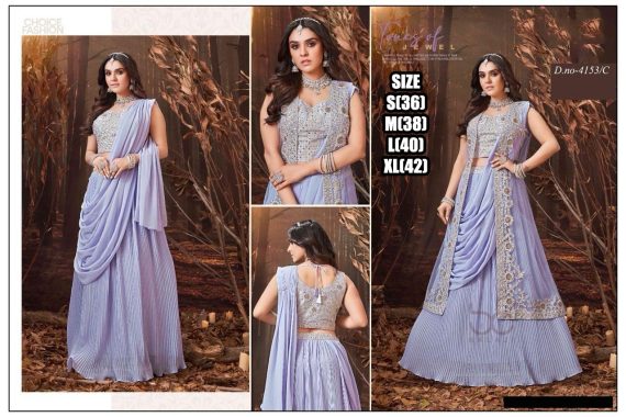 Get Ready To Wear Embroidery With Hand Worked Lehenga Choli & Gown For Wedding