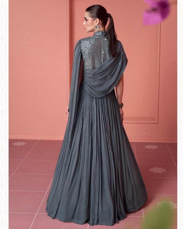 A Two Piece To Refresh Your Collections For Women's Wear Chinnon And Georgette Silk Readymade Traditional Outfits.