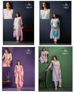 Women's Cotton Linen Hand Worked Straight Kurti, Pent With Dupatta, Casual Dresses For Women