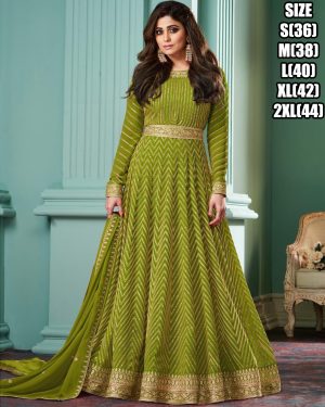 Buy The Latest And Designer Evening Dresses Georgette Gown With Dupatta Set