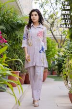This Two Piece Set Includes Top And Pent, White Cotton Top With Turn Down Collar Neck Top With Pent