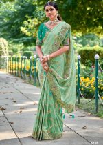 Wedding Wear Fancy Silk Designer Un-Stitch Saree With Blouse