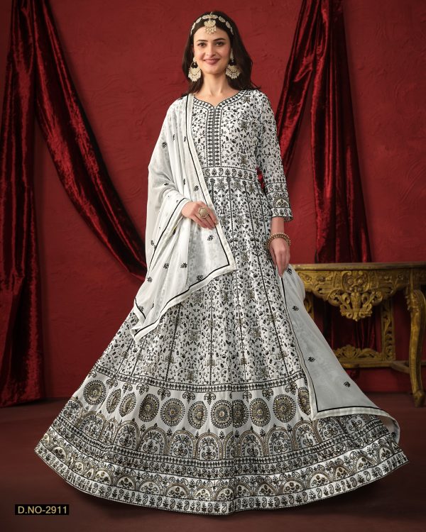 Presenting Our New Collection, Wedding Wear Semi-Stitch Designer Gown Set