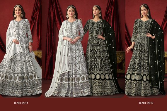 Presenting Our New Collection, Wedding Wear Semi-Stitch Designer Gown Set