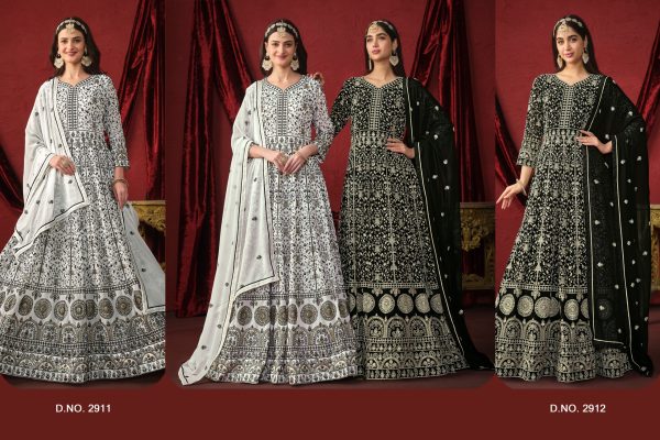 Presenting Our New Collection, Wedding Wear Semi-Stitch Designer Gown Set