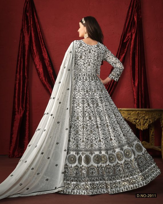 Presenting Our New Collection, Wedding Wear Semi-Stitch Designer Gown Set