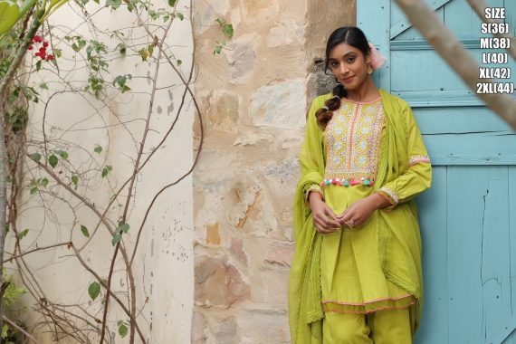 Elevate Your Glamour With Our Pure Cotton Designer Kurti Set