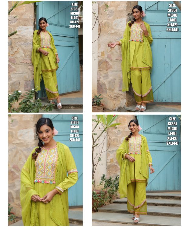 Elevate Your Glamour With Our Pure Cotton Designer Kurti Set