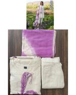 Floral Embroidered With Beautiful Handwork Pure Cotton Flair Kurti Set