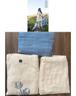 Floral Embroidered With Beautiful Handwork Pure Cotton Flair Kurti Set