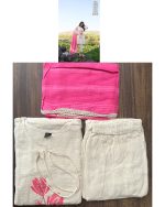 Floral Embroidered With Beautiful Handwork Pure Cotton Flair Kurti Set