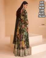 Ethnicrang Embroidered Georgette Exclusive Designer Anarkali Gown With Net Dupatta