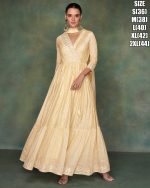 Beautiful Festive Wear Flair Anarkali Type Outfit In Silk With Embroidery Work