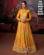 The Season's Trendiest Collection For Women's Georgette Embroidery Worked Anarkali Gown With Dupatta