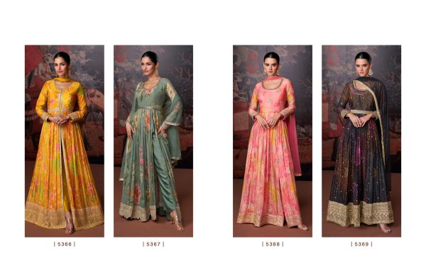 The Season's Trendiest Collection For Women's Georgette Embroidery Worked Anarkali Gown With Dupatta