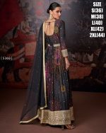 The Season's Trendiest Collection For Women's Georgette Embroidery Worked Anarkali Gown With Dupatta