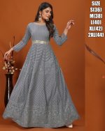 Charming Embroidery Work Party Wear Women's Gown Dupatta Set