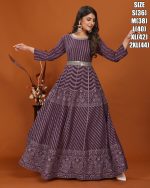 Charming Embroidery Work Party Wear Women's Gown Dupatta Set