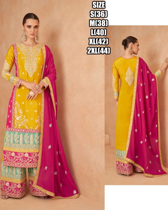 Our Indian Wear Suits For Women's Collection Has Different Colour Combination Of Kurta-Plaza Set